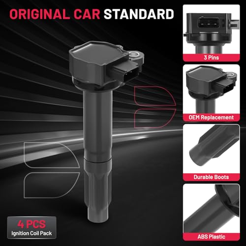 Image of BDFHYK Ignition Coil Packs Compatible with Subaru 2010-2012 Legacy 2.5L H4, 2010-2012 Outback 2.5L H4,Coil for 22433AA620 22433AA621 22433AA62A UF668 Set of 4