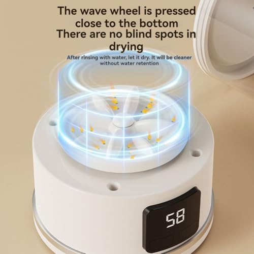 Lavadora de ropa interior mini con pantalla LED digital para lencería delicada y ropa de bebé 4