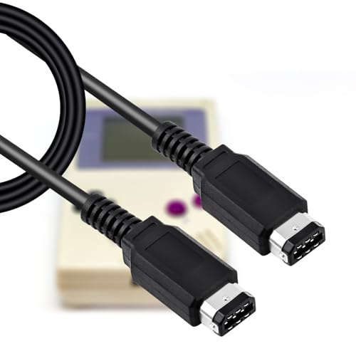 Image of GBC Link Cable, 3.9ft Copper PVC Material 2 Player Game Link Cable Video Game Console Connect Cord Low Lag Strong Connection for Gameboy Color Players