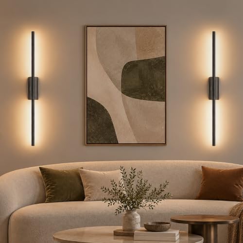 Image of Murphy Glow Line 12W LED Wall Highlighter | 3-in-1 Color Changing (Cool White /Natural White /Warm White) | Premium Black Aluminium Body | Pack of 2 | 2 Year Warranty