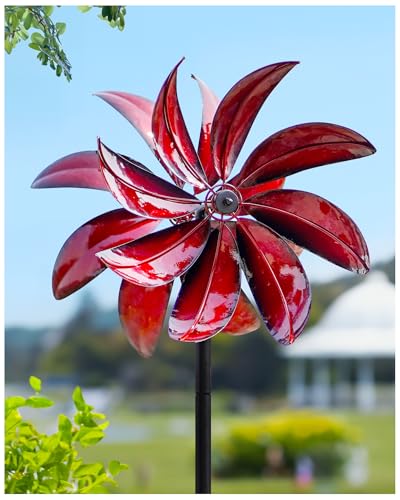 Cyan Oasis Wind Spinners Outdoor...