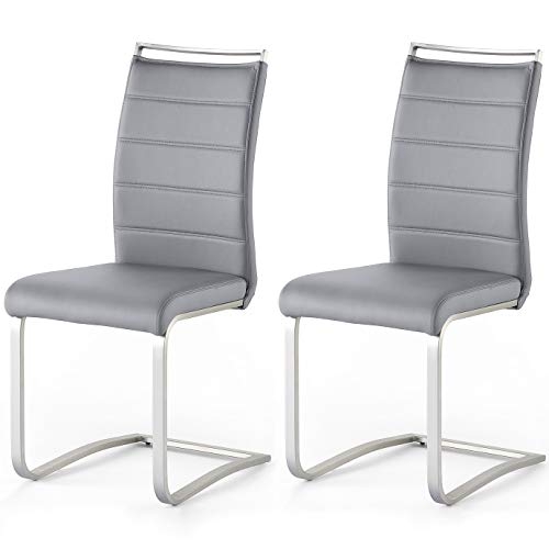 Robas Lund Silla de Comedor oscilante Pescara, de Poliuretano, Gris, Ancho/Alto/Profundidad: Aprox. 42 x 102 x 56 cm Cover