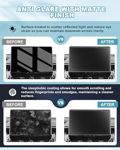 Image of CDEFG Matte Anti-Glare Screen Protector for 2026 2027 Toyota Corolla 10.5-inch Touch Screen,Tempered Glass 2026 2027 Corolla Cross /Corolla Accessories Screen Cover Anti-Fingerprint 9H Hardness