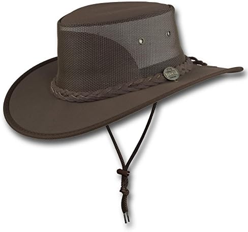 Barmah Hats Canvas Drover Hat 1057BE / 1057KH / 1057BR / 1057BL - Brown - XXLarge