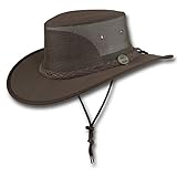 Barmah Hats Canvas Drover Hat 1057BE / 1057KH / 1057BR / 1057BL - Brown - XXLarge