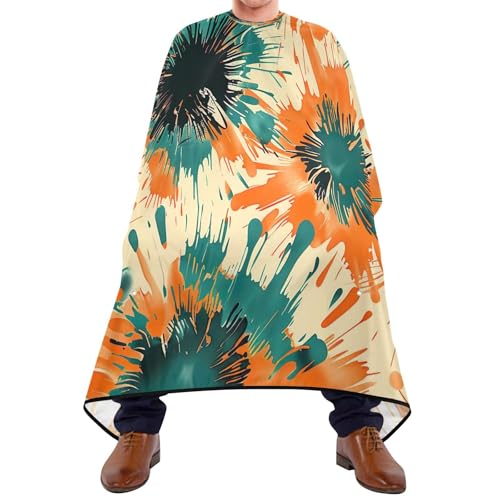 Capa Profesional de Corte de Cabello Impermeable Floral Abstracto