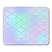 Produktbild Mauspads Lily Fish Scale Fishscale Swatch Pale Gelb Pink Gradient Mesh Mermaid Pattern Hautschwanz Mousepad für Laptop, Desktop-Computer Büromaterial Mausmatten
