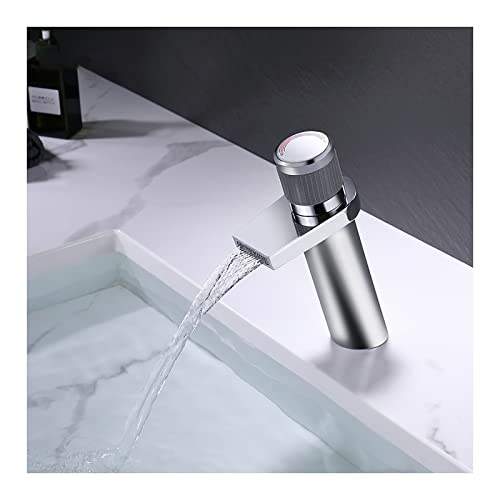 Robinet de salle de bain cascade mitigeur lavabo monotrou eau chaude froide