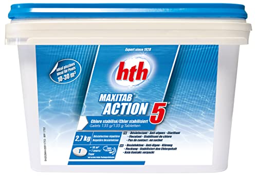 Hth - Chlore 5 actions Maxitab galets 135 g 2,7 kg - HTH