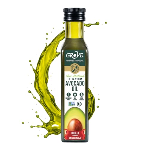 Image of Grove Chili Extra Virgin Avocado Oil Cold Pressed, High Heat Cooking, 8.4oz