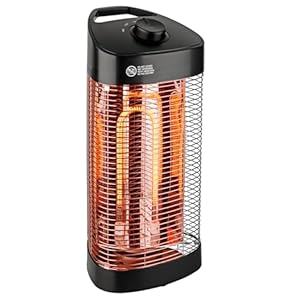 Heimwert Infrarot Stand Heizstrahler – Sofortige Wohlfühlwärme für Terrasse & Innenbereich, mobil & effizient, geräuschlos & allergikerfreundlich - Testurteil Sehr gut (52cm Höhe)