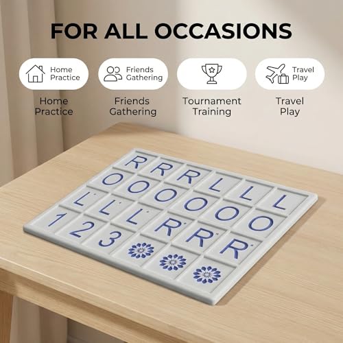Tablero de práctica Mahjong solo portátil rosa miniatura 6