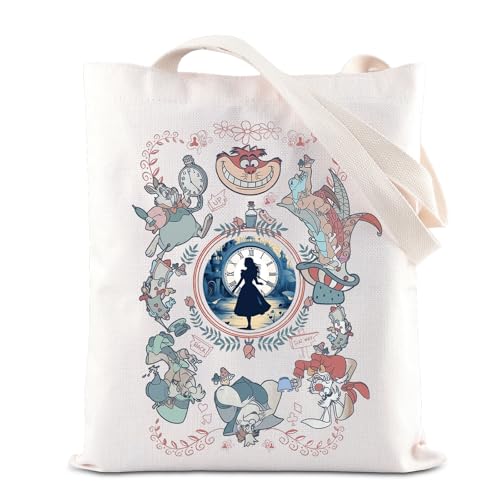 FOTAP Alice Inspired Gift Alice Wonderland Merch Magic Kingdom Gift Alice Fan Gift Cheshire Cat Lover Shoulder Bag WDW Travel Gift, That Way Reino Unido