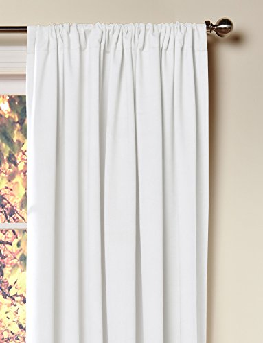 Cotton Craft 80049 White Curtain Window Panel Drapes - Set Of 2 - Thick Cotton Duck Fabric Reverse Tab Top Window Treatment thumb #8