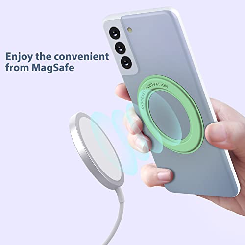 Image of Nillkin MagSafe Ring Magnet - Magnetic Phone Sticker for Samsung Galaxy S23 S22 S21 S20 Ultra /Plus,Note 20 /10 /9 Series, iPhone 14 13 12 11 /XS /8 /SE, Google Pixel 7 Pro, Android Phones, 2 Pack Green