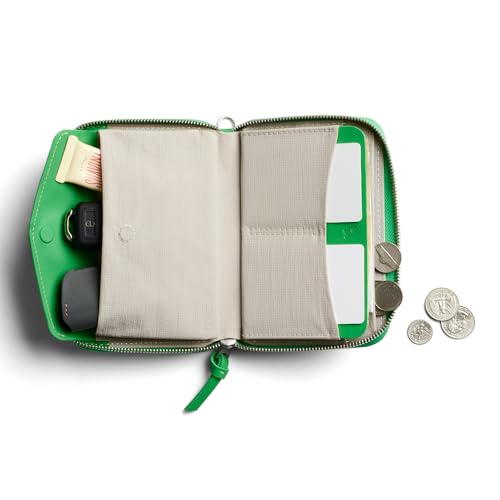 Bellroy Folio Wallet (compact leather folio/clutch wallet with space for cards, bills and coins, plus everyday essentials) - NeonGreen2