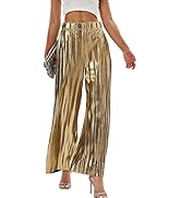 Women's Satin Pants Dress Casual Party Wedding Night Pull On High Waist Pants – Brand - View #5