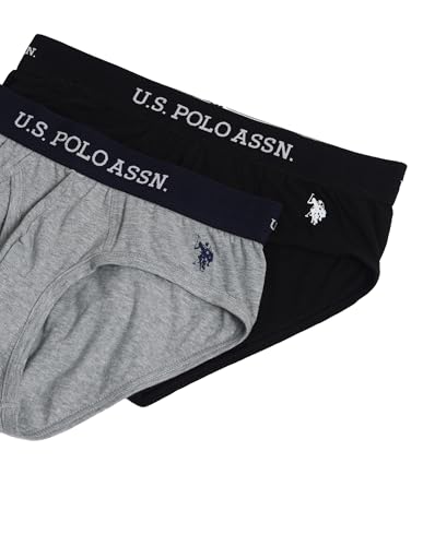 Image of U.S. Polo ASSN. Mens OEB11 Elasticized Waist Underwear Briefs - Pack of 2