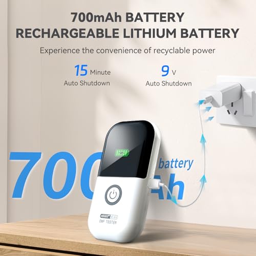 Image of New Upgraded EMF Meter, Rechargeable Electromagnetic Field Radiation Detector for EF MF WiFi Signal, High Precision EMF Detector for Home Inspection, Office, Outdoor and Ghost Hunting with Alarm