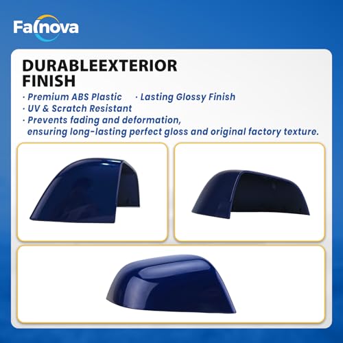 Falnova Blue Right Mirror Cover Compatible with Tesla Model 3 2017-2025 by Falnova - Used condition - Image 4