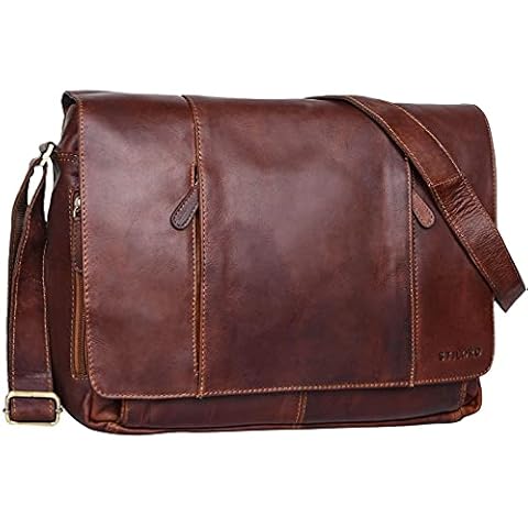 STILORD 'Erik' Vintage Bolso de Bandolera 15.6 Pulgadas Cover