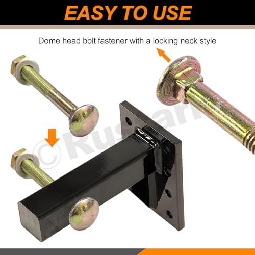 Rustark Schlossschrauben mit Muttern und Unterlegscheiben Flachrundkopfschrauben Muttern (Gelbes Zink)