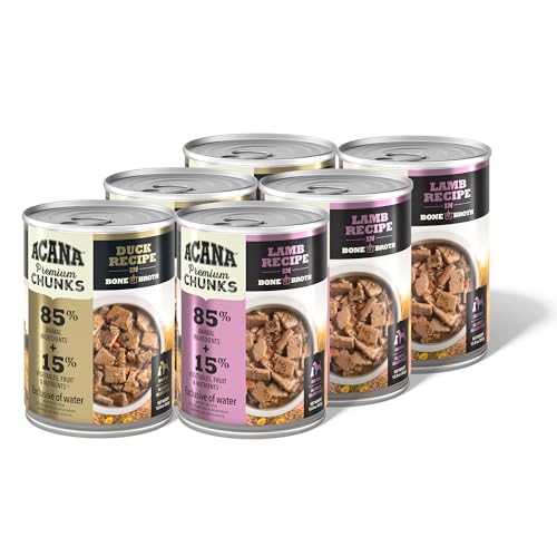 ACANA Premium Chunks in Bone Broth Grain-Free Wet Dog Food Variet...
