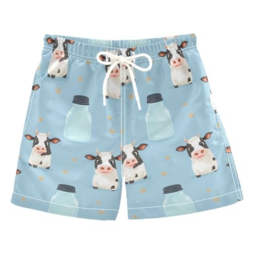 senya Cow Milk Boys Swim Trunks Toddler Shorts Swimwear Boardshorts