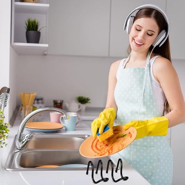 2 Pcs Adjustable Sling Sponge Holder for Kitchen Sink Hanging Single Sided Sponge Holder Flexible Black Caddy Sink Organizer for Kitchen Accessory