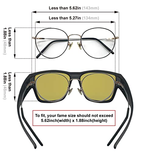 Polarized Fit Over Glasses XL Sunglasses Men Women Square for Big Wide Head UV Protection Outdoor3