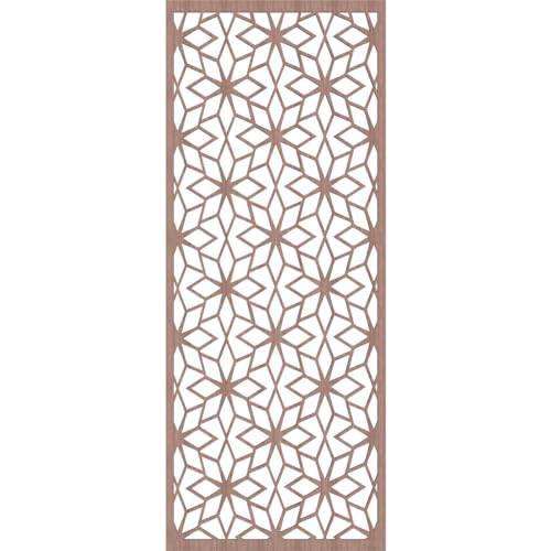 Image of 21 3 /8 inchW x 54 3 /8 inchH x 3 /8 inchT Lake Decorative Fretwork Wood Wall Panels, Walnut