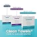 Clean Skin Club Clean Towels XL®, Travel Pack 100% USDA Biobased Disposable Face Towel, Eczema Association Accepted,Dry Wipes, TSA-Approved Travel Essential, 1 Pack, 10 ct Total