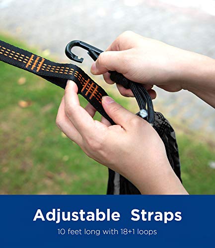 Puroma Camping Hammock Single & Double Portable Hammock Ultralight Nylon Parachute Hammocks With 2 Hanging Straps For Backpacking, Travel, Beach, Camping, Hiking, Backyard #TOP2