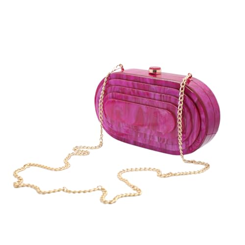 Image of Acrylic Evening Clutch Bag for Women Shell Shape Shoulder Crossbody Bag Glitter Marble Purse Handbag