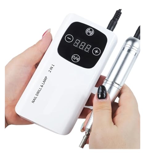 Ponceuse à ongles, Perceuse à ongles portable 2 en 1 45000 tr/min, sèche-ongles électrique professionnel avec lampe UV LED