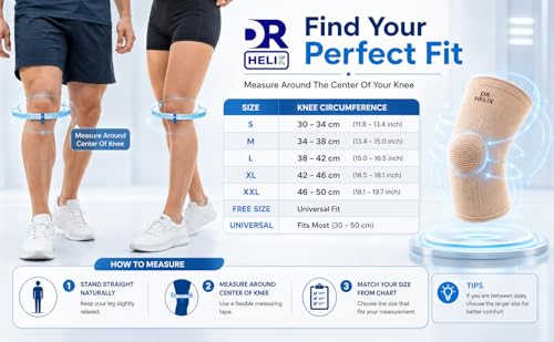 Image of Unisex Grey Knee Cap | Adjustable Support for Knee Pain Relief & Injury Prevention | Breathable, Comfortable & Durable | Ideal for Sports, Recovery & Daily Use - (Size - XL)