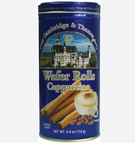 Cambridge & Thames Cappuccino Wafers Galletas Barquillo 7 oz