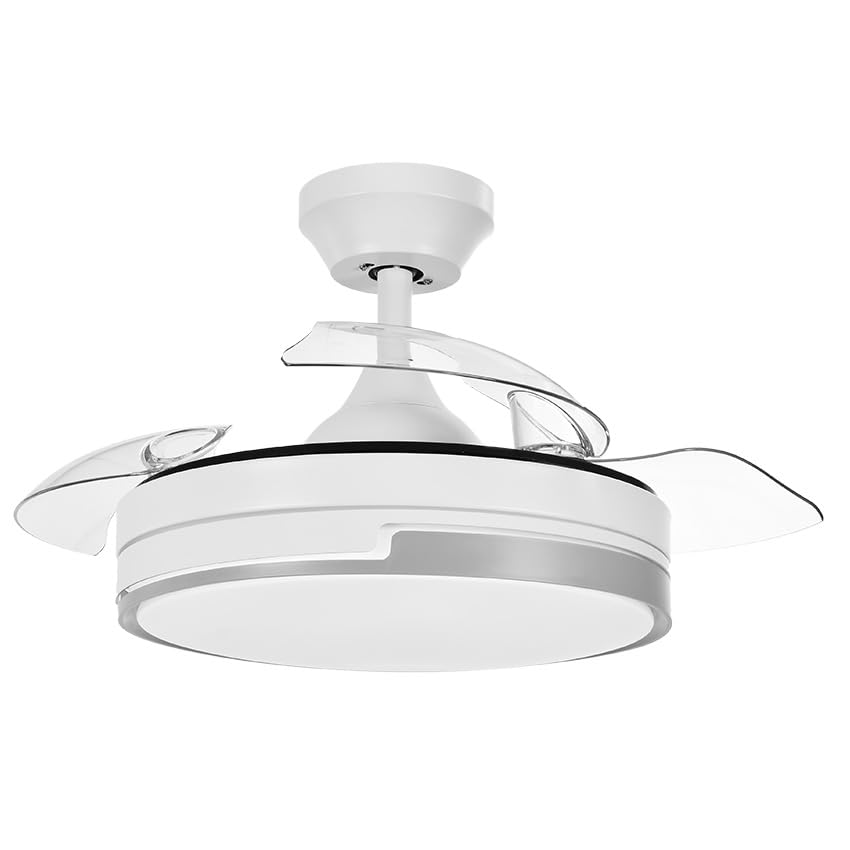 Eden pulse Ventilador DC 48W, 3 aspas, 4800lm, 6 velocidades, 3000K/4500K/6000K, control remoto, temporizador, memoria - ideal para climatización y confort.