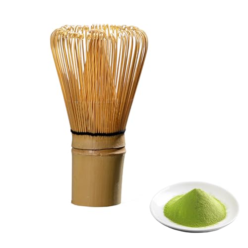 Batidor de matcha, batidor de bambú matcha, té verde con 80 cerdas, ceremonia tradicional japonesa del té, batidor de alta calidad como accesorio para hecho a mano
