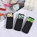JIYIN Mini Metal Tin Containers, 3 Slide Top Rectangular Hinged Tins for Jewelry, Crafts, Candy, Gift Card Holder, Small Metal Box Organizer (Black)