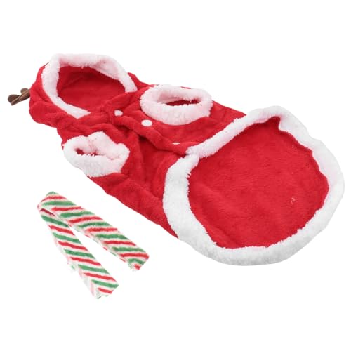 Disfraz navideño para perro con bufanda 2XL rojo