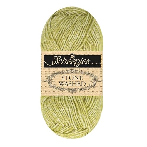 Image of Scheepjes Yarns - Stone Washed Yarn 2025, Superwash Cotton Blend, 50 g / 1.75 oz (850 - Prehnite)