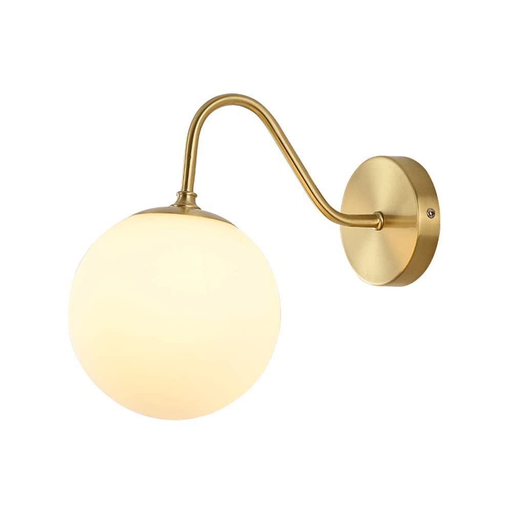 FYZDLAOR Nordic Style Minimalist Sconce,Brass Wall Sconces Lighting for Hotel,Bedside,Restaurant,Living Room Bathroom Bedroom and Hallway Wall Sconce Lighting(E27)