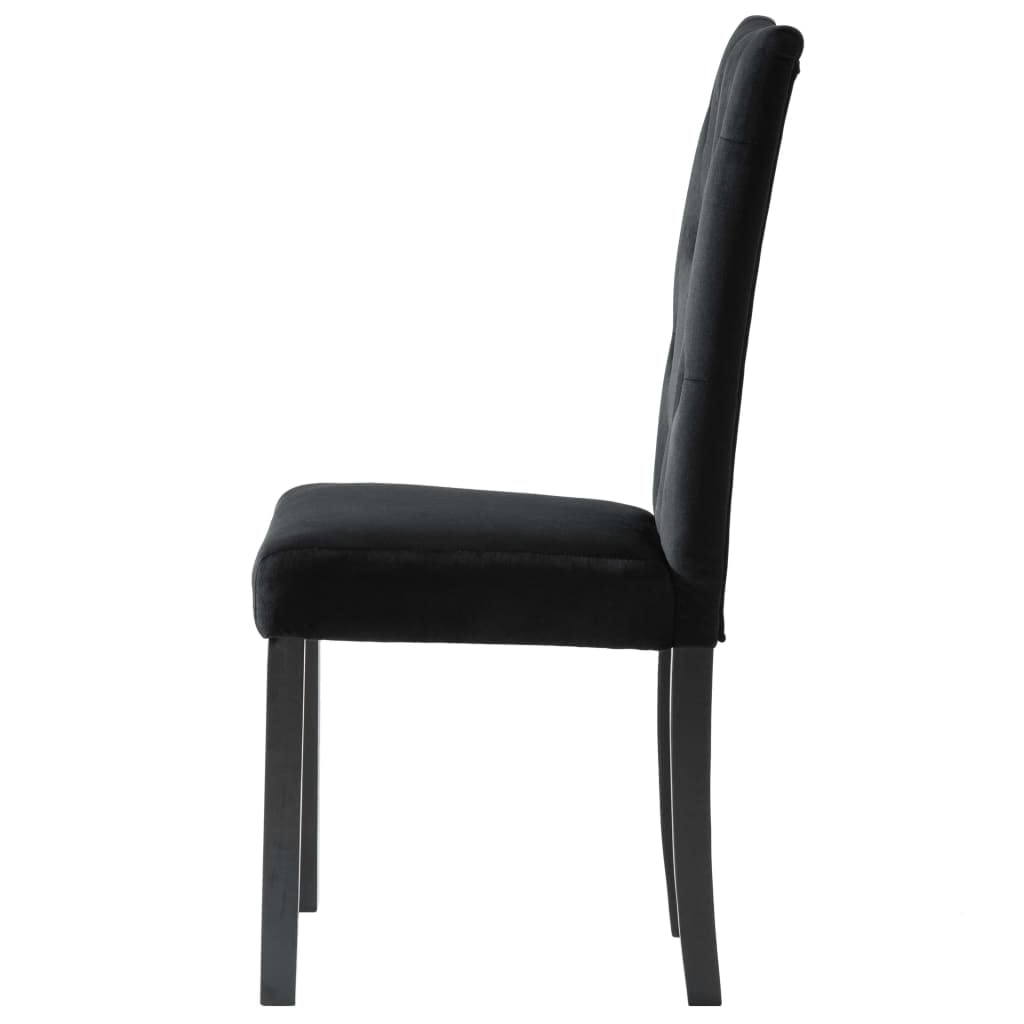 vidaXL 4X Sillas de Comedor de Terciopelo Negro Mobiliario para Casa y Hogar
