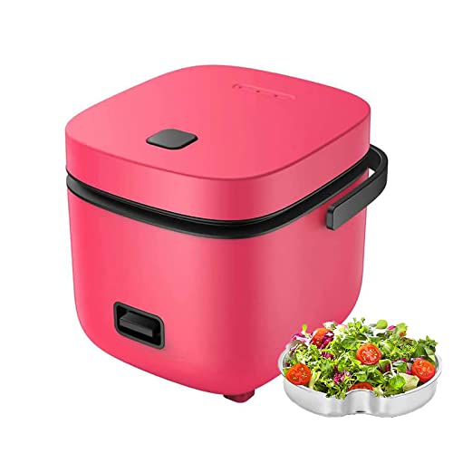 Rice Cooker And Steamer Small 1.2 Litre - Mini Cooker For 1 Person With Measuring Cup And Spatula