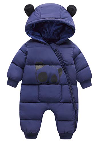 Baby Snowsuit Hooded with Ears Cute Windproof Romper Warm Bodysuit Snowsuit Romper