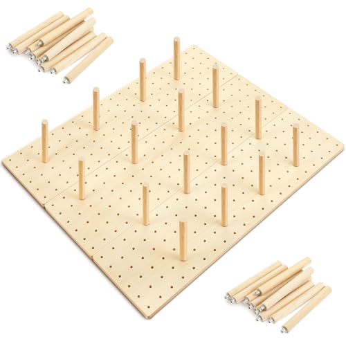 Kigley 3 Pcs Wood Pegboard Drawer Organizer with 32 Pegs Wooden Peg Board Drawer Shelf Organizer Adjustable Peg System for Dishes Plate Pot Container Cookware Utensil Kitchen(20.98 x 5.91 in)