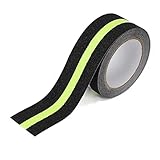 Material Del Producto: Con sustrato de PET, alto efecto antideslizante, resistente al agua, fuerte adherencia. Cubriendo la barra de luz verde, brillará en la oscuridad, mejorando la visibilidad y seguridad en la noche o en áreas oscuras.