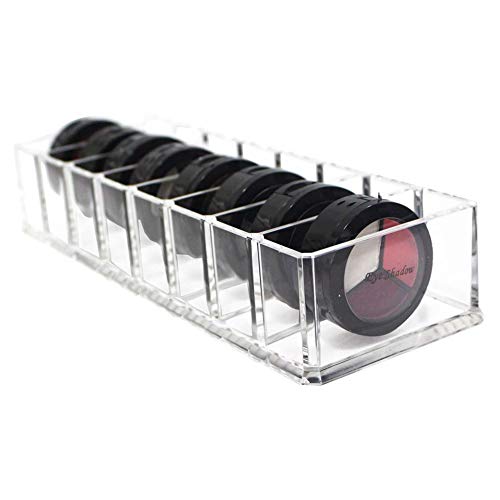 Make Up Organizer Acryl Schubladen Kosmetik Aufbewahrung Organizer Große Halter Cosmetic Make-Up Schmuck-Box Klar für Lidschatten Gesichtspuder Nagellack Lippenstift Transparente 10x3,5x2 Zoll 8 Zelle
