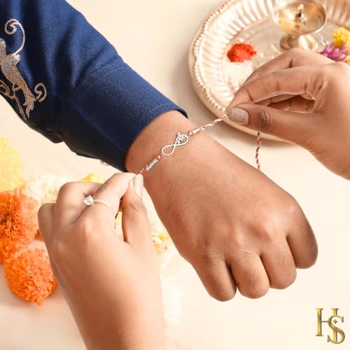 Image of HighSpark 925 Silver Rakhi for Bhai | Stylish Cool Bro Rakhi for Boys & Men | Lovely Gift